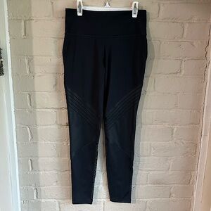 Ideology size small black stretchy leggings with mesh design and detail